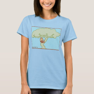 Singe dans mon T-shirt d'arbre avec le logo