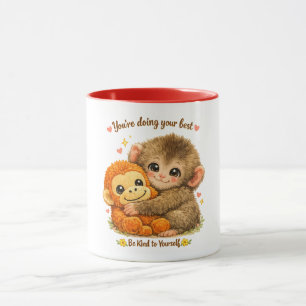 Singe de poing viral Tasse câlin bébé Macaque japo