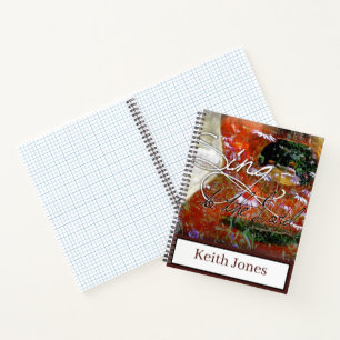 singe dem Herrn personalisiertes Raster Notizbuch