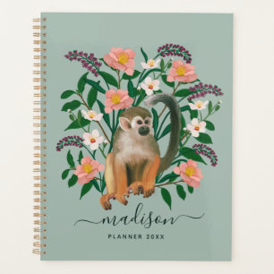 Singe floral vert Monogrammé Sage 2023