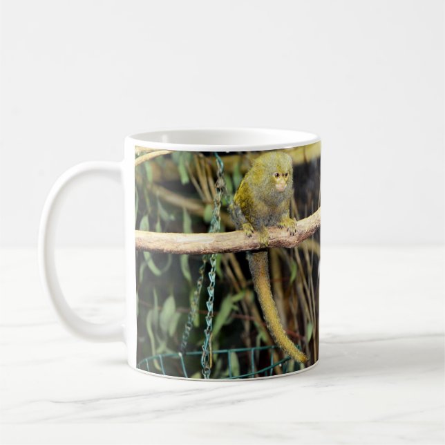 Singe Marmoset En alerte, Mug De Café (Gauche)
