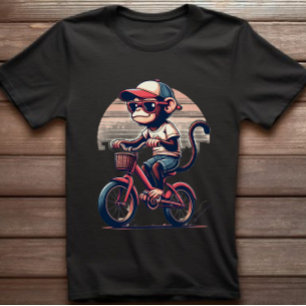 Singe sur T-shirt à vélo