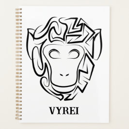 Singe tribal noir et blanc