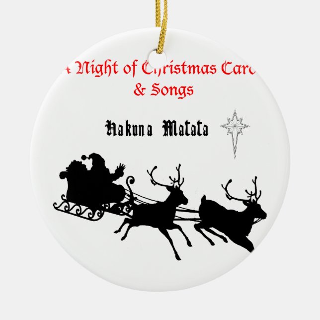Singen am Weihnachtsfest - Carols & Festive Joy Keramikornament (Vorne)