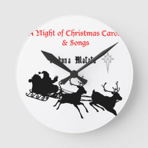 Singen am Weihnachtsfest - Carols & Festive Joy Runde Wanduhr
