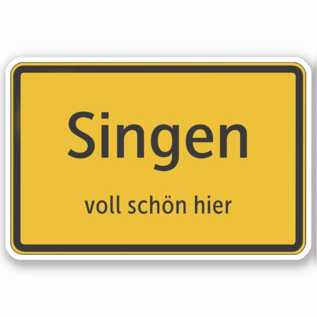 Singen Aufkleber Sticker Autoaufkleber (Vorderseite)