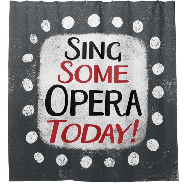 Singen eines Opernvorhangs Duschvorhang (Vorderseite)
