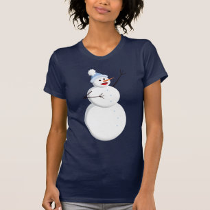 Singen glücklicher Schneemann T-Shirt