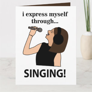Singen Ich drücke mich durch Singen aus Karte