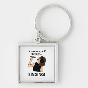 Singen Ich drücke mich durch Singen aus Schlüsselanhänger