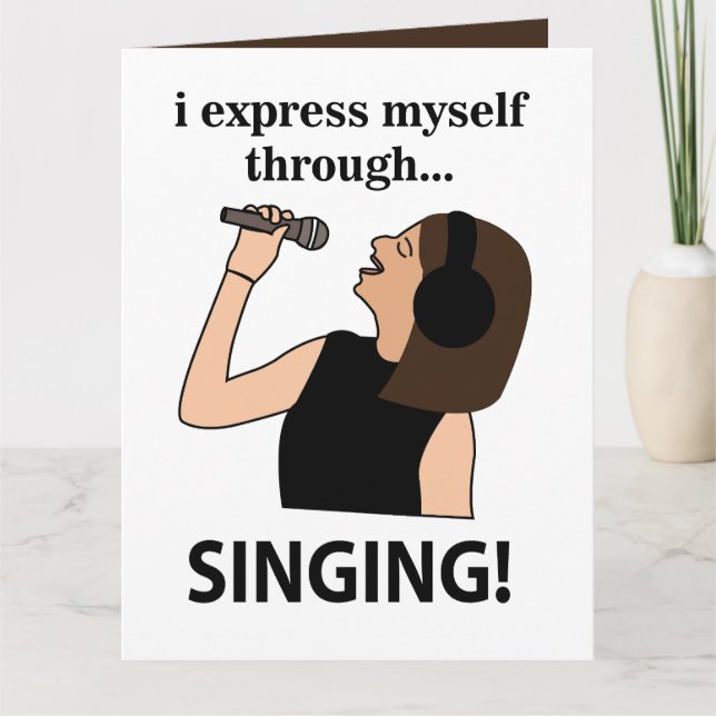 Singen Ich spreche mich durch singen aus Karte (Vorderseite)