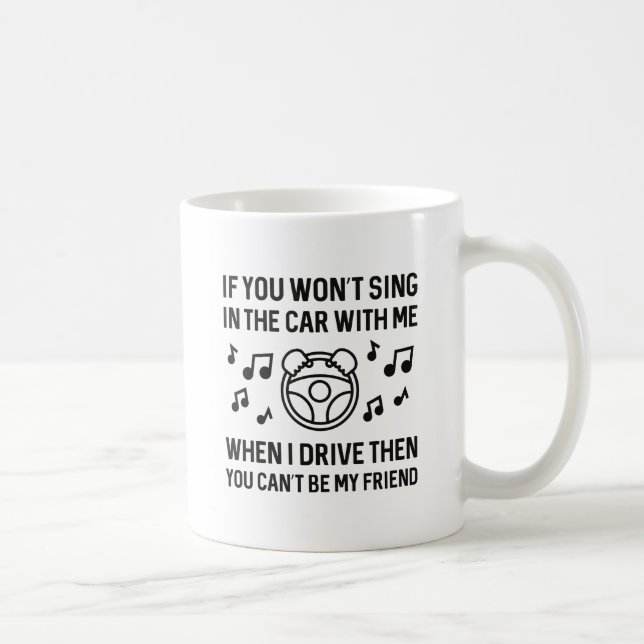 Singen im Auto Kaffeetasse (Rechts)