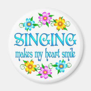 Singen Lächeln Magnet