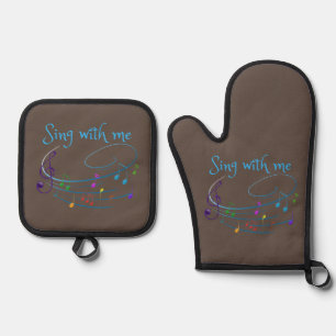 singen ofenhandschuh & Topflappen-Set