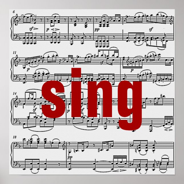 singen poster (Vorne)