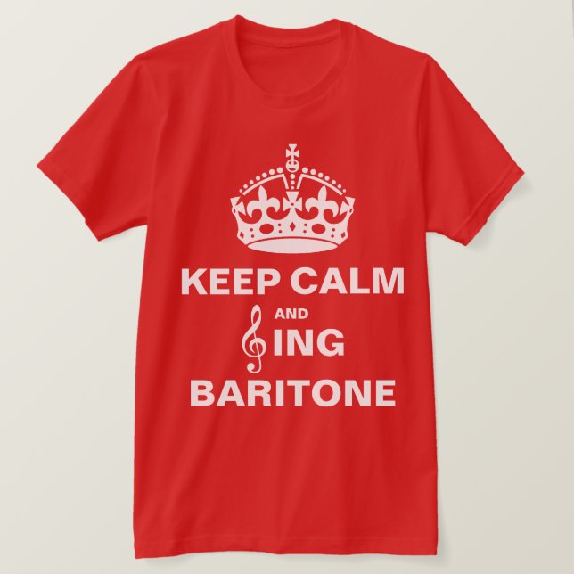 Singen Sie Bariton T-Shirt (Design vorne)