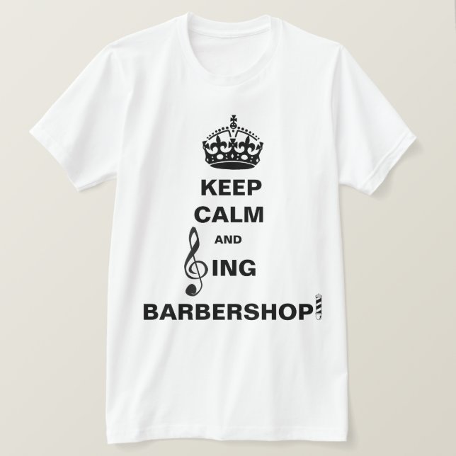Singen Sie Friseursalon T-Shirt (Design vorne)