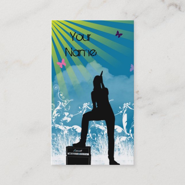 SINGEN Sie ihm LAUTE Visitenkarte (Vorderseite)