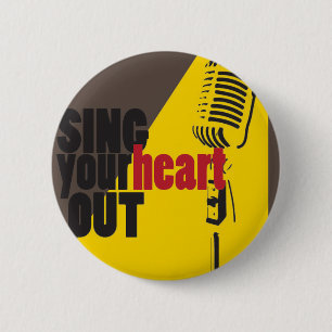 singen Sie Ihr Herz heraus Button
