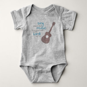 "Singen und Musik machen.." Gitarre Baby Strampler