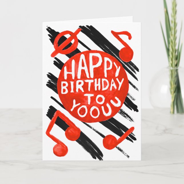 Singen von Happy Birthday to Yoouu Card Karte (Vorderseite)