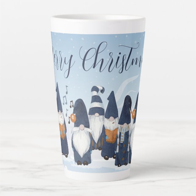Singen von Weihnachtsgnomes Milchtasse (Vorderseite)
