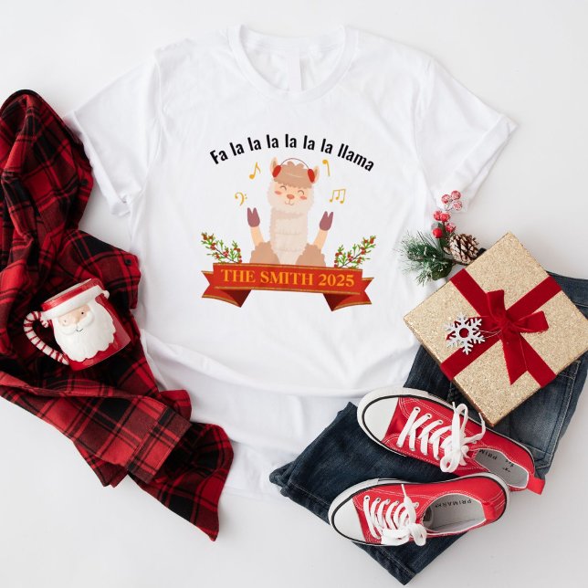 Singen Weihnachts-Llama Familie Matching Women's Tri-Blend Shirt (Von Creator hochgeladen)