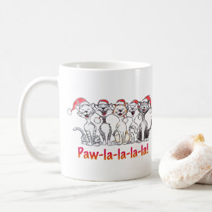 Singen Weihnachtskatzen mit Santa-Hüten Kaffeetasse