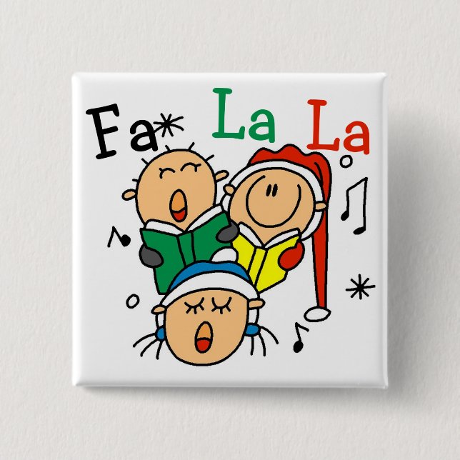 Singen Weihnachtslieder Tshirts und Geschenke Button (Vorderseite)