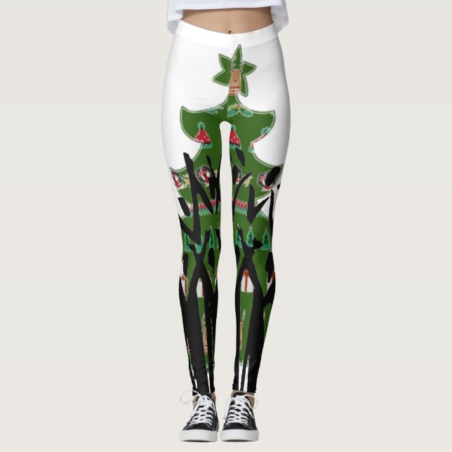 Singen Weihnachtsmusik Carol Sänger Gospel Chor Leggings (Vorderseite)