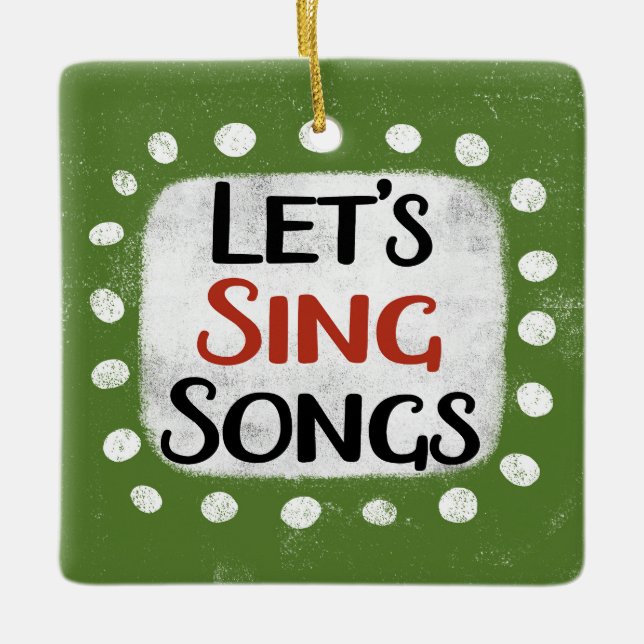 Singen wir Songs Ornament (Vorderseite)
