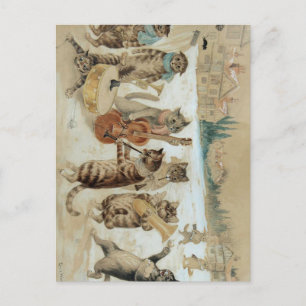 Singende Katzen von Louis Wain  Postkarte