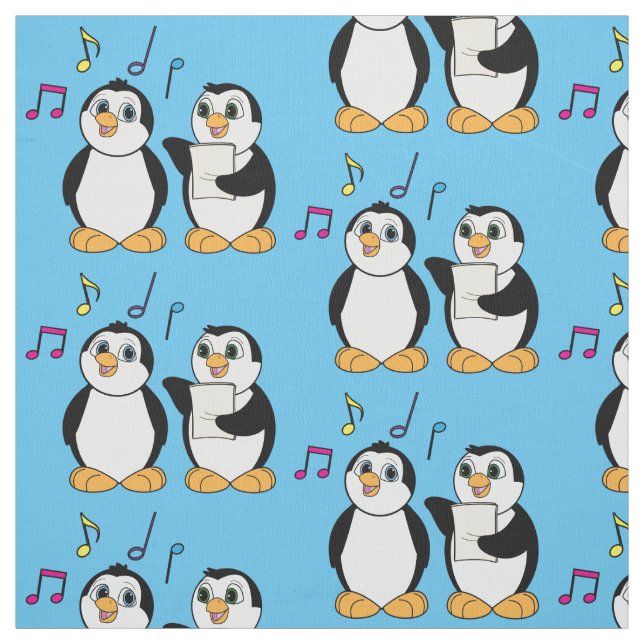 Singende Pinguine Stoff (Muster)