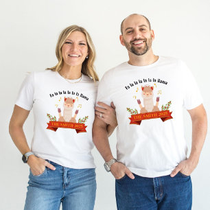 Singende Weihnachts-Lama-Familien-Matching-Männer Tri-Blend Shirt