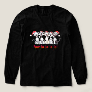 Singende Weihnachtskatzen mit Santa-Hüten Tri-Blend Shirt