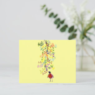 Singender Vogel Postkarte