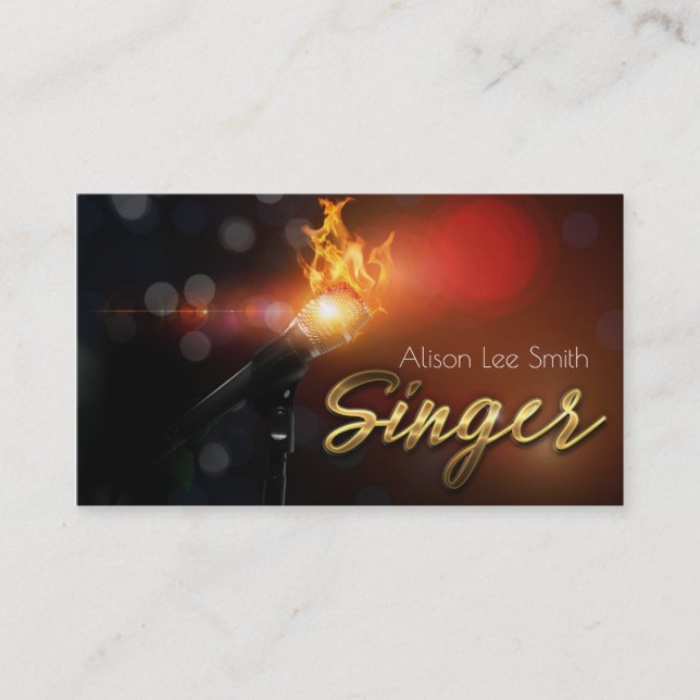 Singer Business card Visitenkarte (Vorderseite)