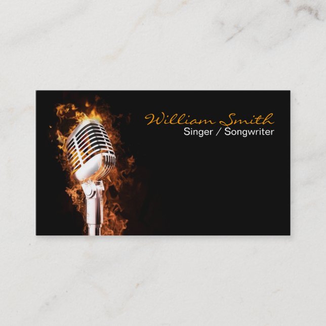 Singer Business card Visitenkarte (Vorderseite)