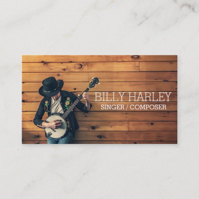 Singer Composer Musician Business Card Visitenkarte (Vorderseite)