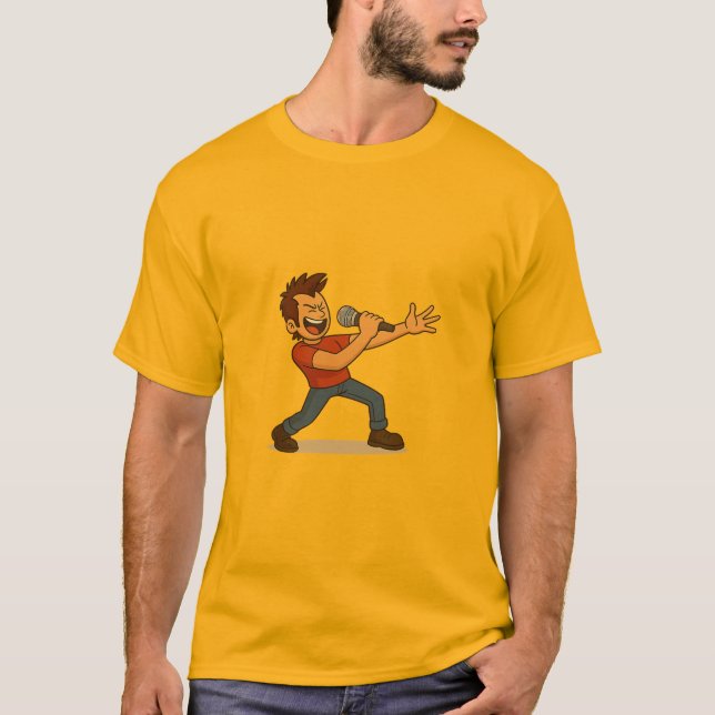 Singer getting into it T-Shirt (Vorderseite)