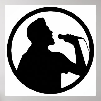 Singer Icon - Karaoke-Logo Poster