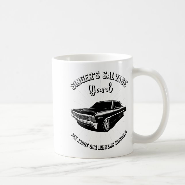 Singers Salvage Yard Hunters Funny Spn  Kaffeetasse (Rechts)
