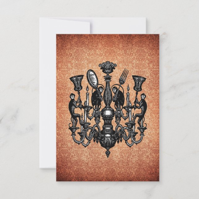 Singes aux invitations de ~ de lustre (Devant)