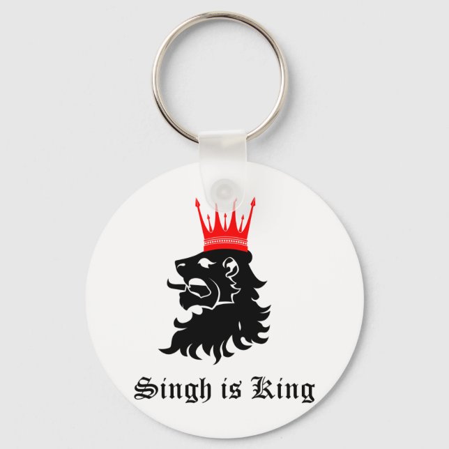 Singh ist King Schlüsselanhänger (Vorderseite)