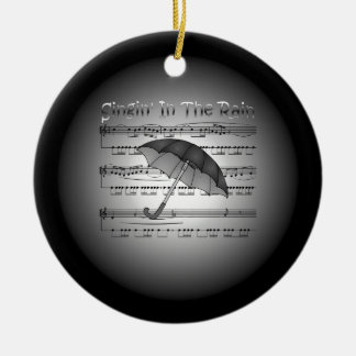 Singin" im Regen ~ Umbrella ~ Sheet Music Keramik Ornament