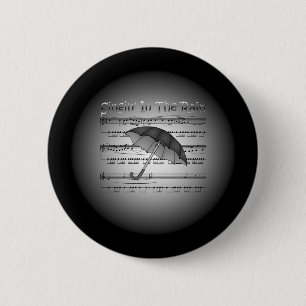 Singin' in den Regen ~ Regenschirm ~ Noten Button