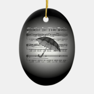 Singin' in den Regen ~ Regenschirm ~ Noten Keramik Ornament