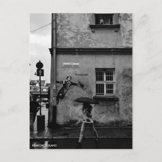 Singin' in der Rain Postkarte, mit City Text Postkarte