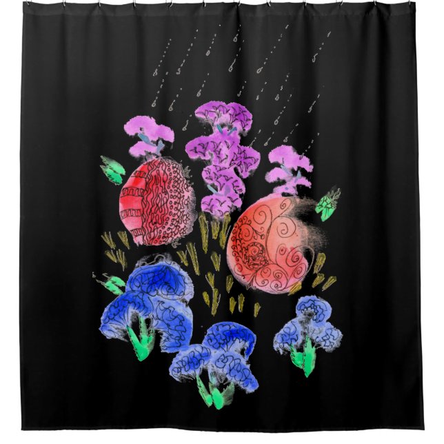 Singin' in Regen dramatisch Duschvorhang (Vorderseite)