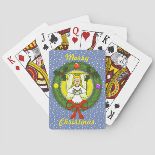 Singing Angel Christmas Playing Cards Spielkarten